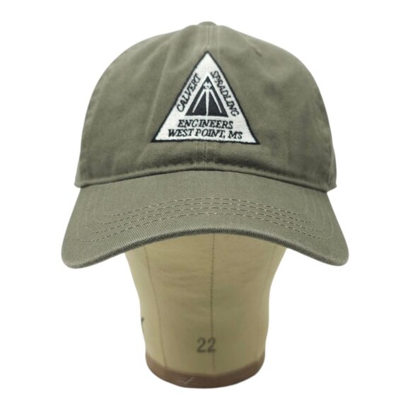 Calvert Spradling Engineers Tuck Strap Cap Trucker Embroidered Logo Baseball Hat - Picture 9 of 13